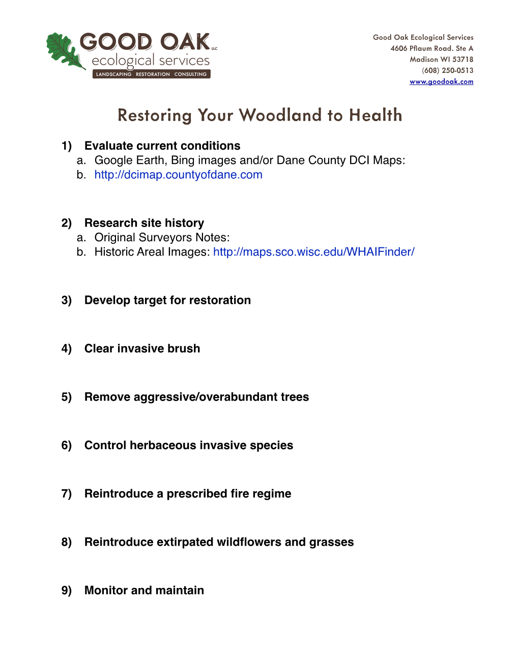 Restoring Your Woodland to Health