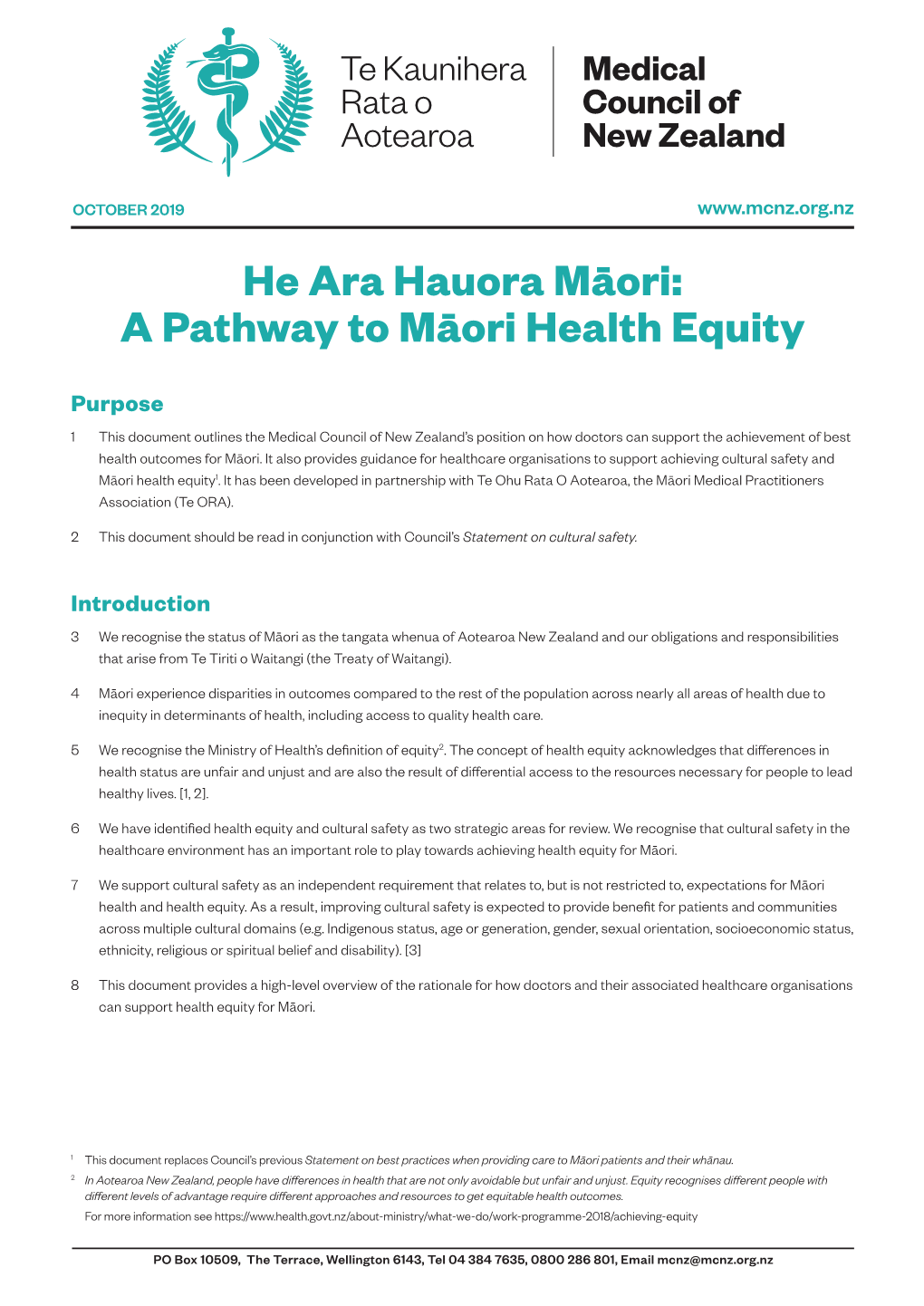 A Pathway to Māori Health Equity