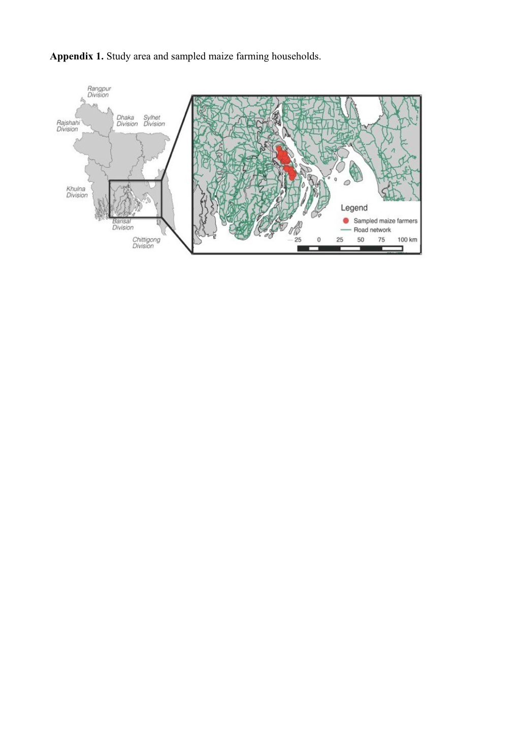 Appendix 1. Study Area and Sampled Maize Farming Households