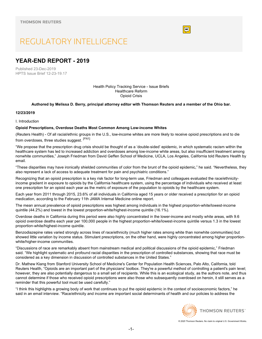 YEAR-END REPORT - 2019 Published 23-Dec-2019 HPTS Issue Brief 12-23-19.17