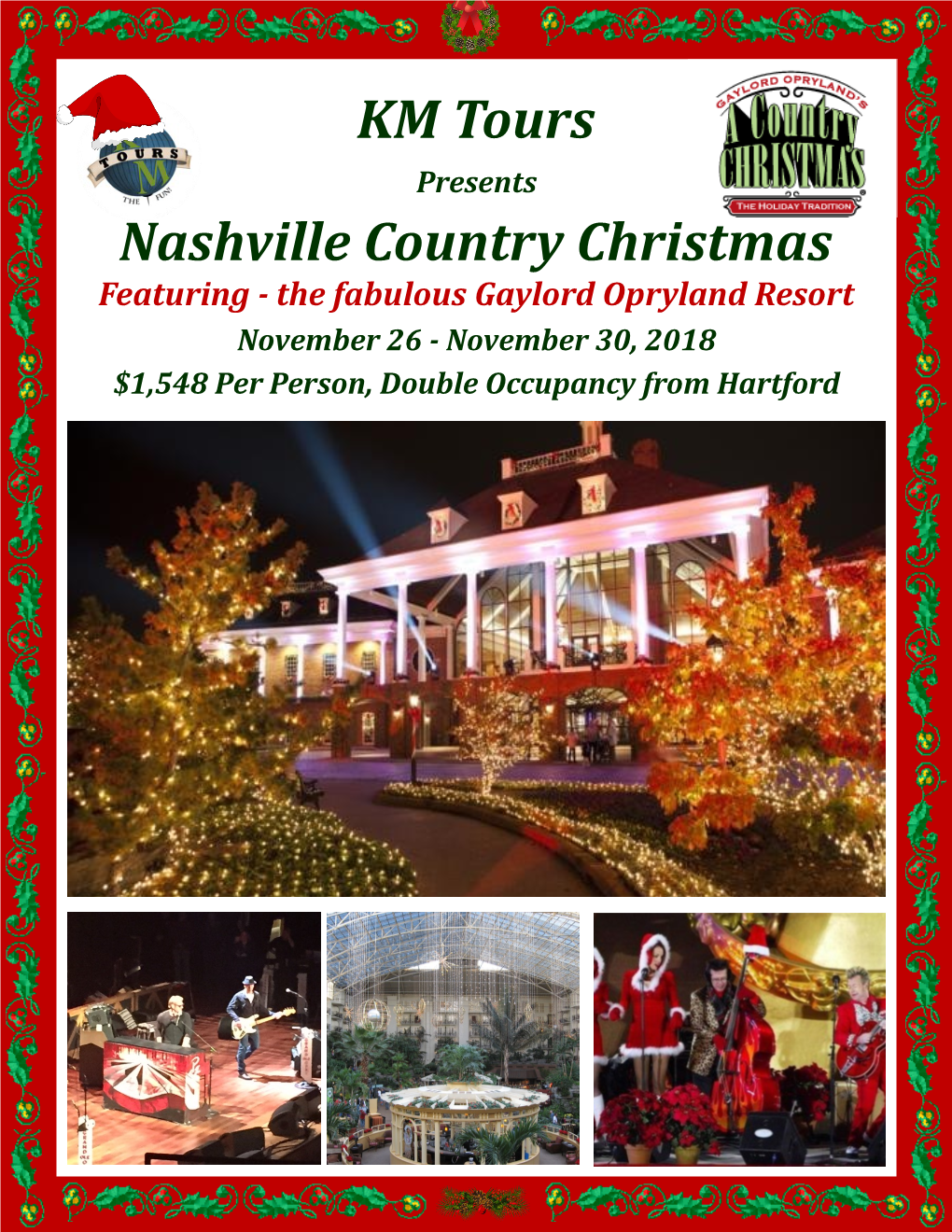 KM Tours Nashville Country Christmas