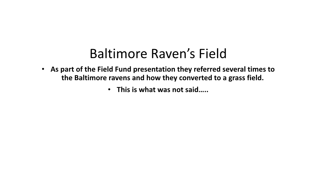 Baltimore Raven's Field