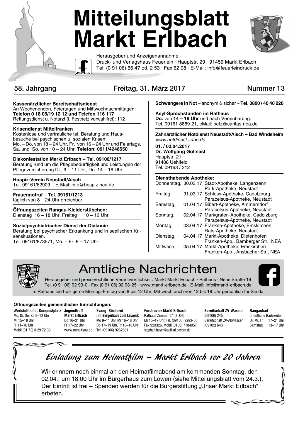 Mitteilungsblatt 13/2017