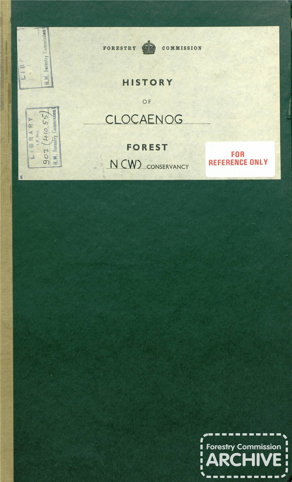 History of Clocaenog Forest 1930-1952. North