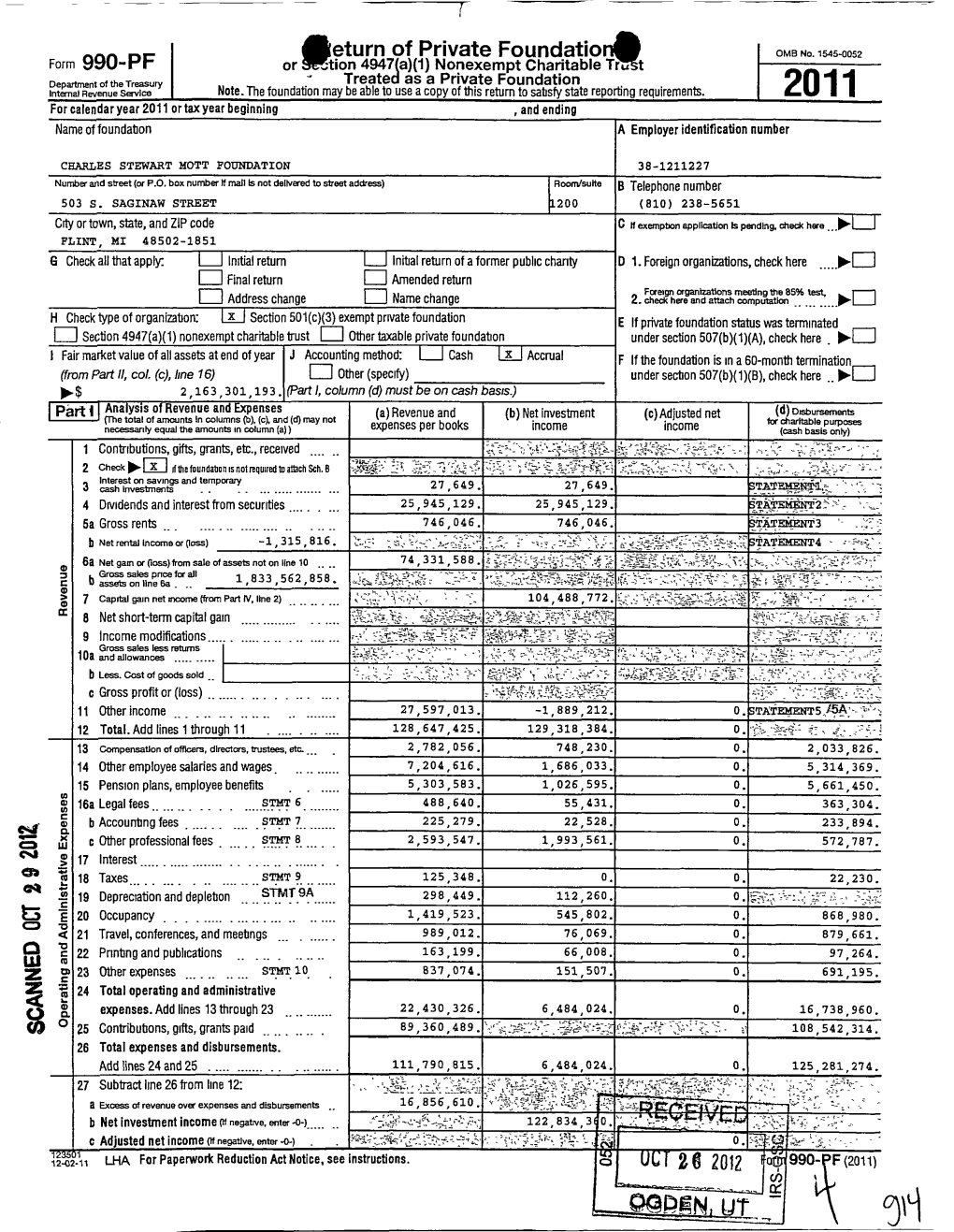 990-PF Eturn of Private Foundatio