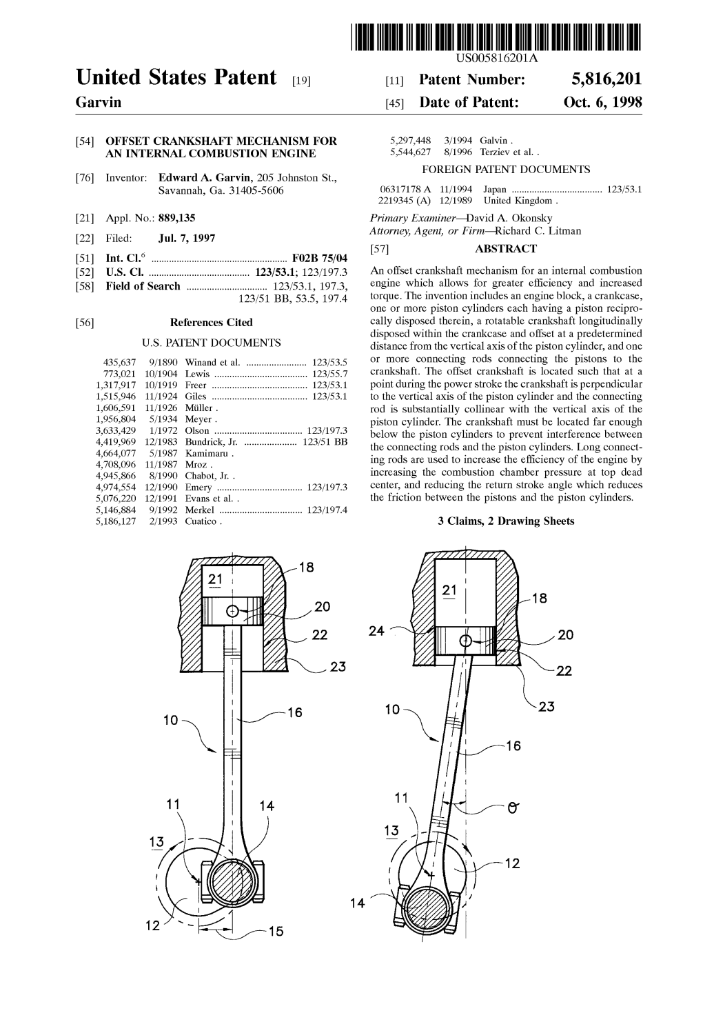 (19) 11 Patent Number: 5816201