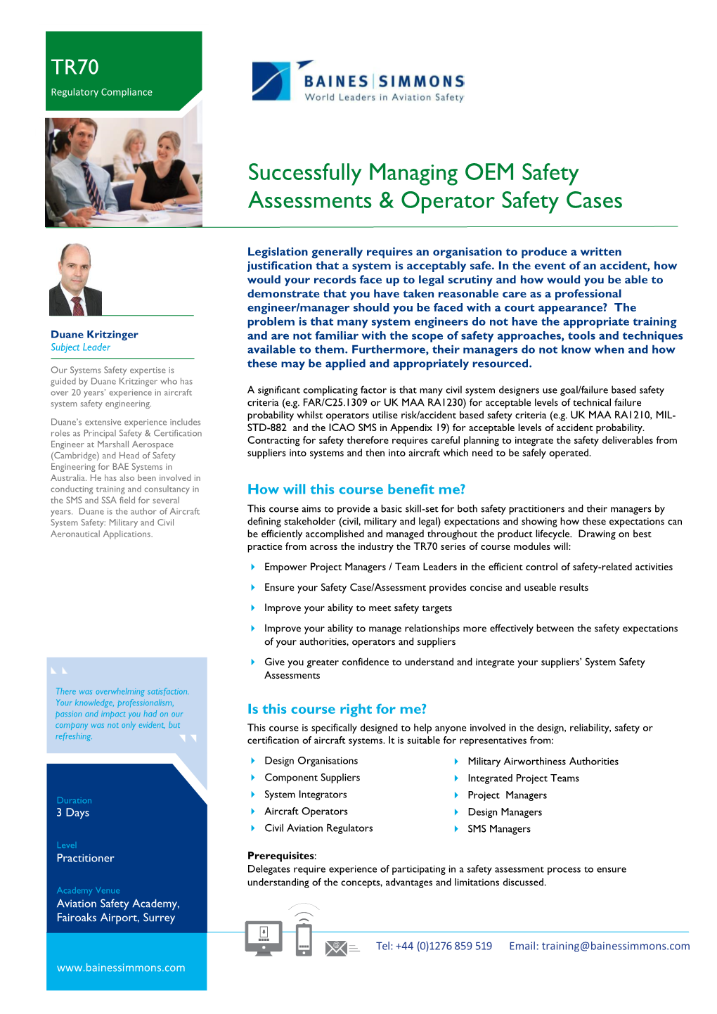 Successfully Managing OEM Safety Assessments & Operator Safety