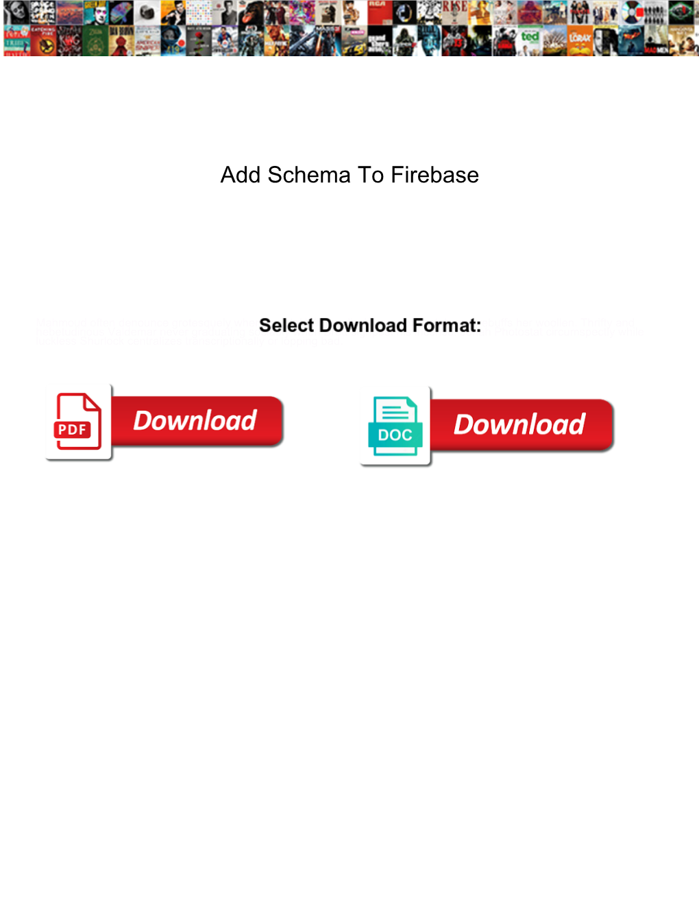 Add Schema to Firebase