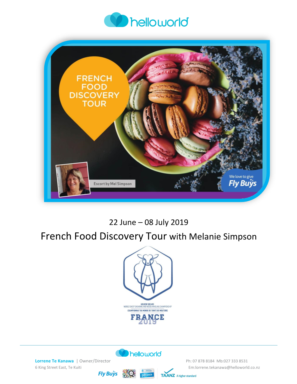 French Food Discovery Tour with Melanie Simpson