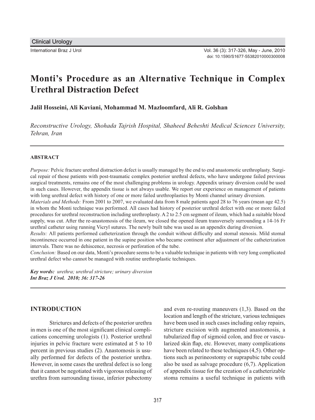 Monti's Procedure As an Alternative Technique in Complex Urethral