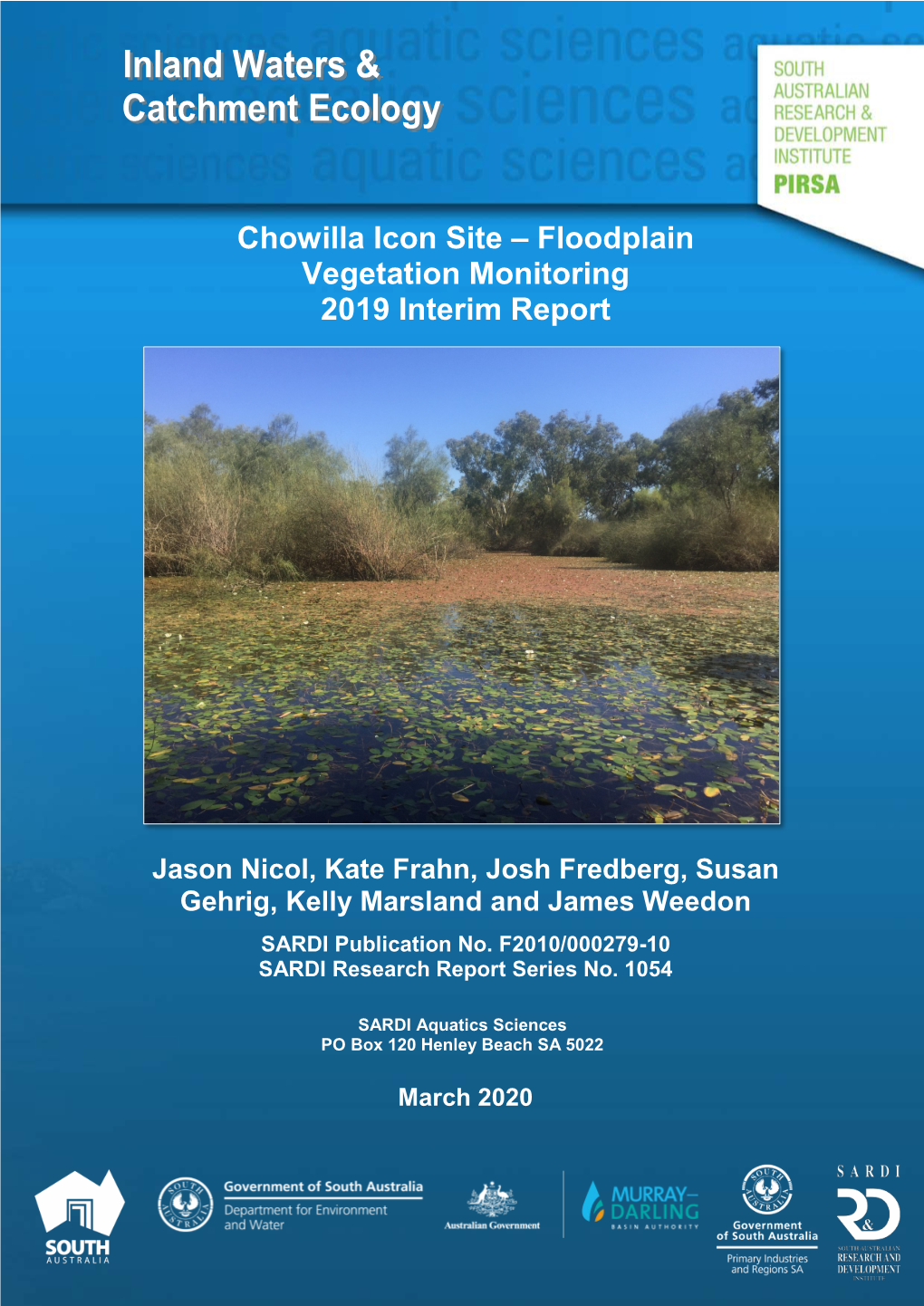 Chowilla Icon Site – Floodplain Vegetation Monitoring 2019 Interim Report