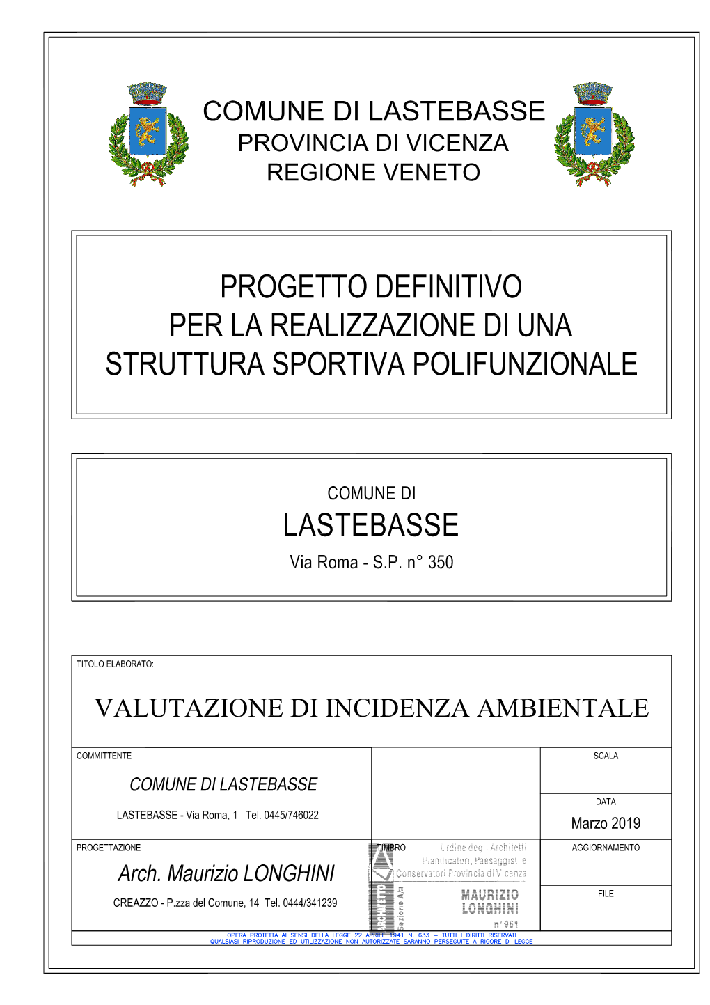 VINCA PTCP Della Provincia Di Vicenza