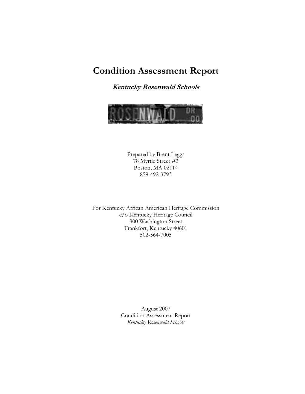 Condition Assessment Report