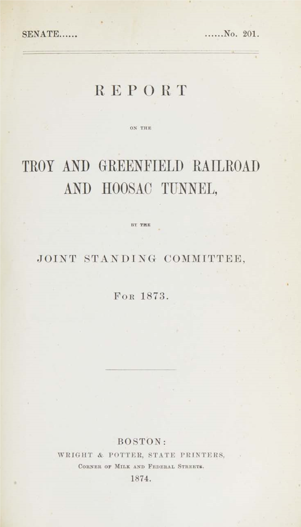 TROT and GREENFIELD RAILROAD and Hoosac TUNNEL