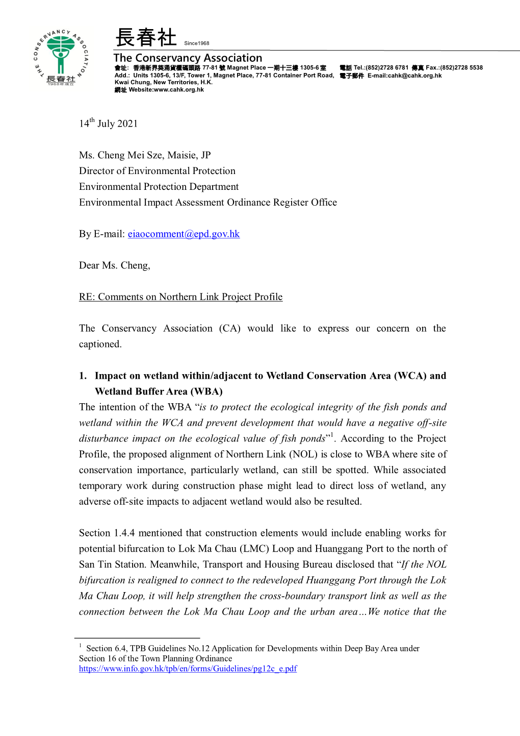 Northern Link Project Profile