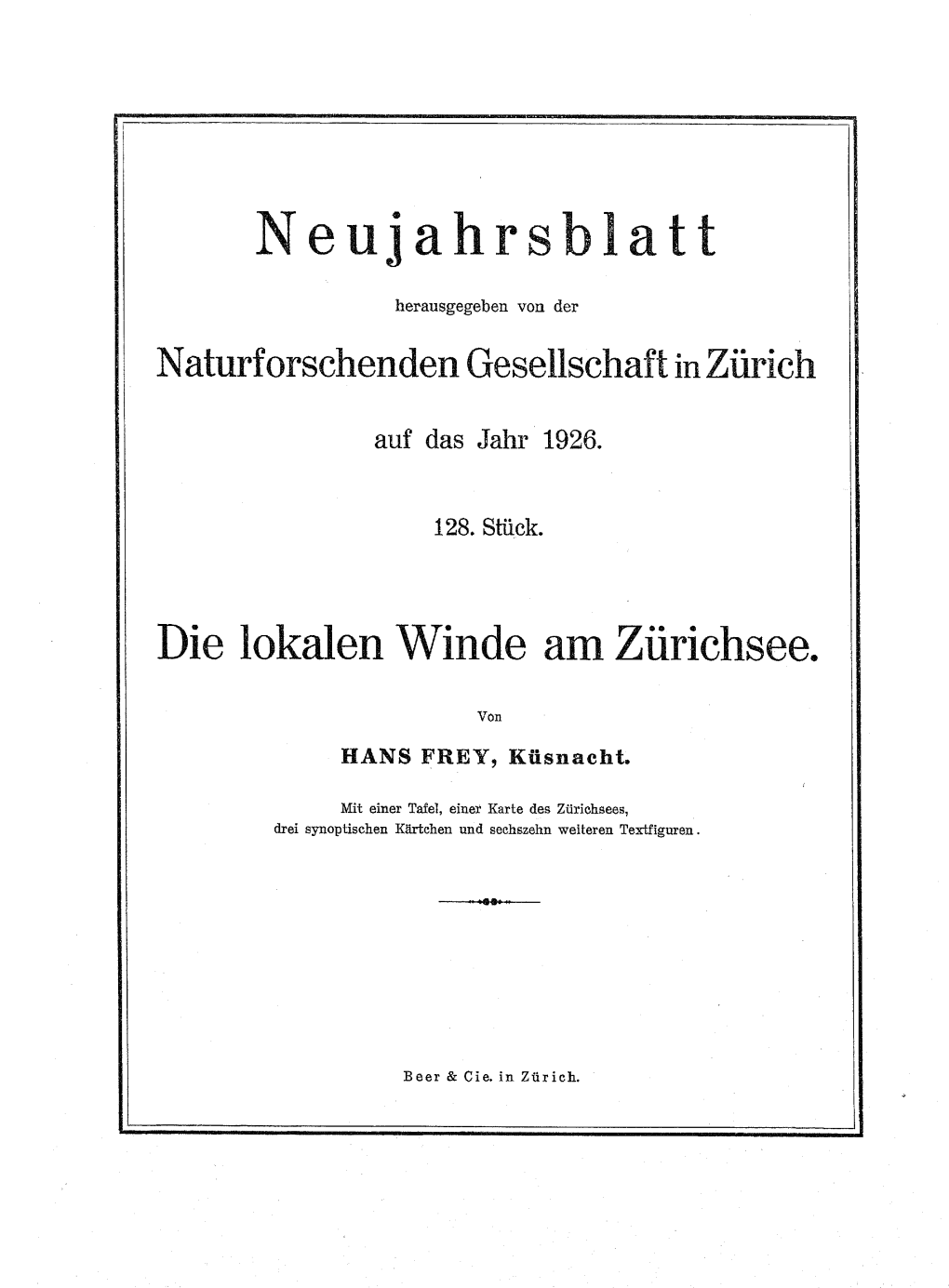 Neujahrsblatt