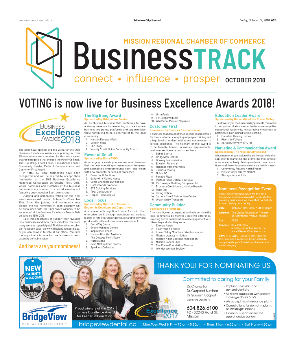 VOTING Is Now Live for Business Excellence Awards 2018! the Big Bang Award 8