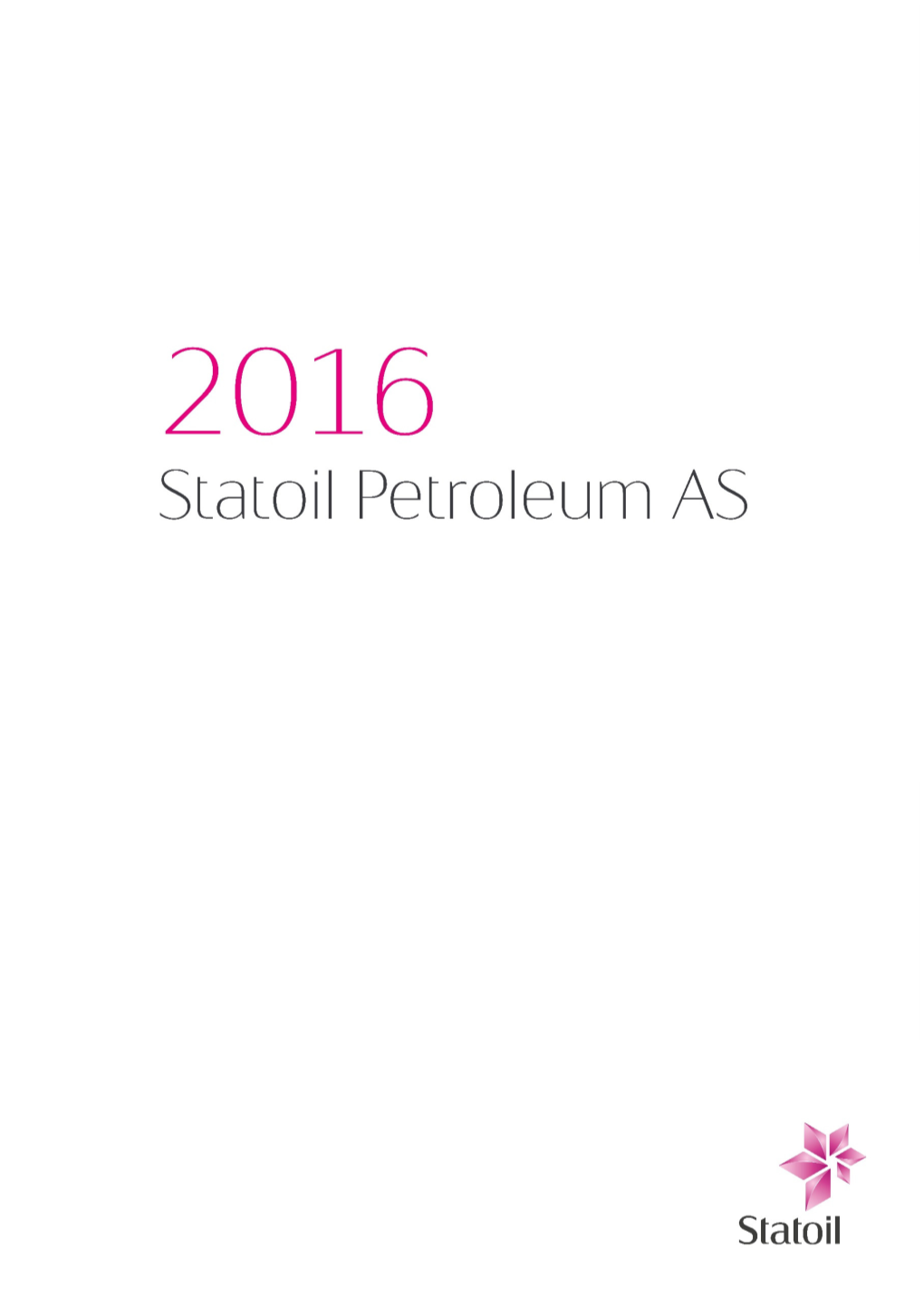 2016 Statoil Petroleum AS