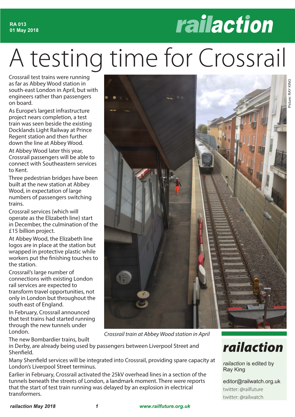 A Testing Time for Crossrail