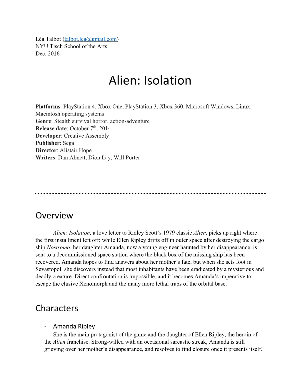 Alien: Isolation