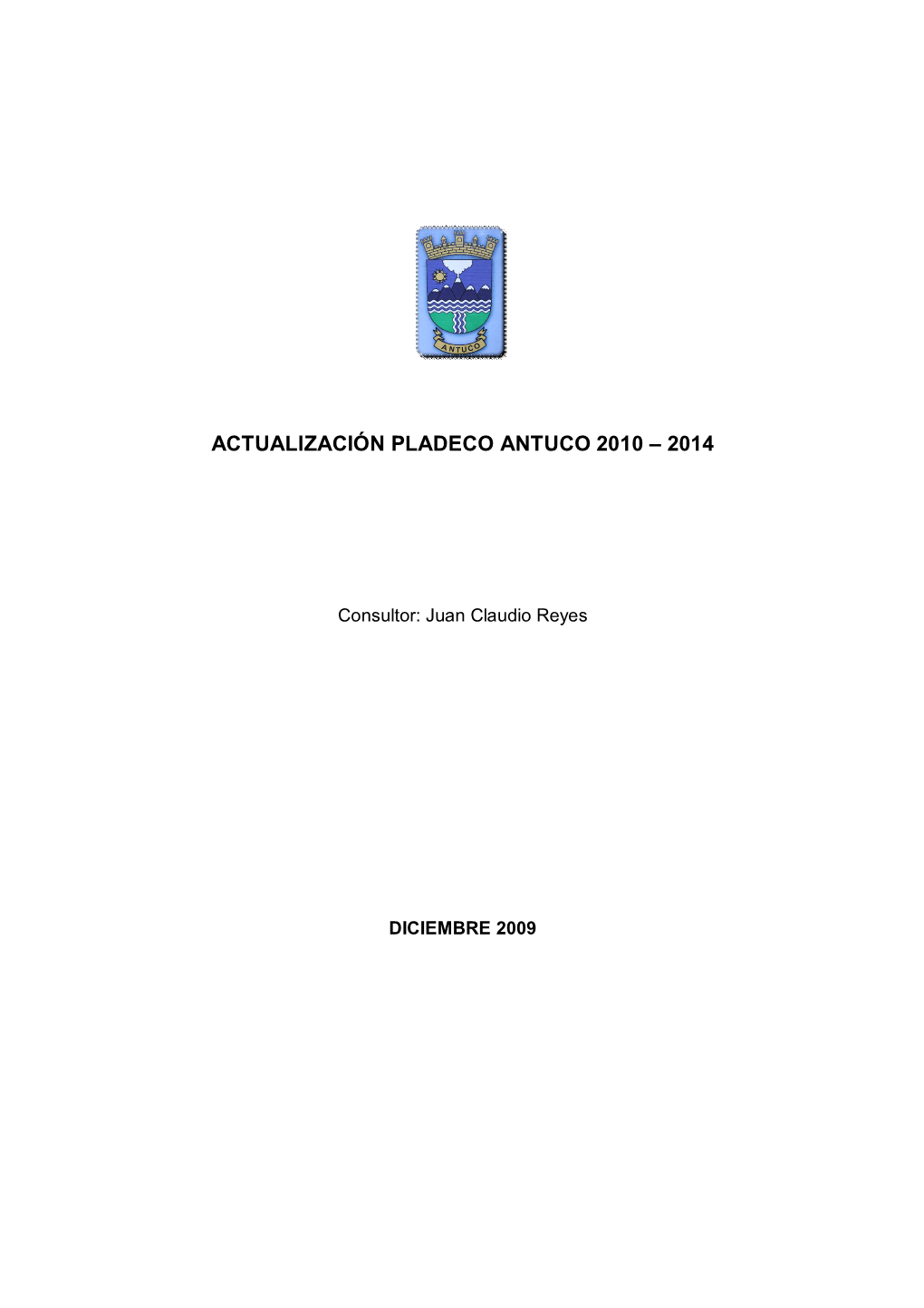 Actualización Pladeco Antuco 2010 – 2014