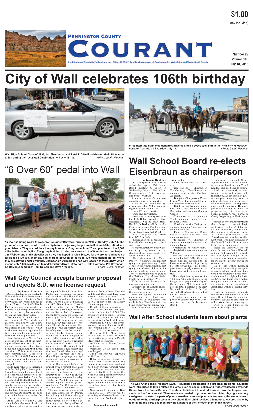 City of Wall Celebrates 106Th Birthday