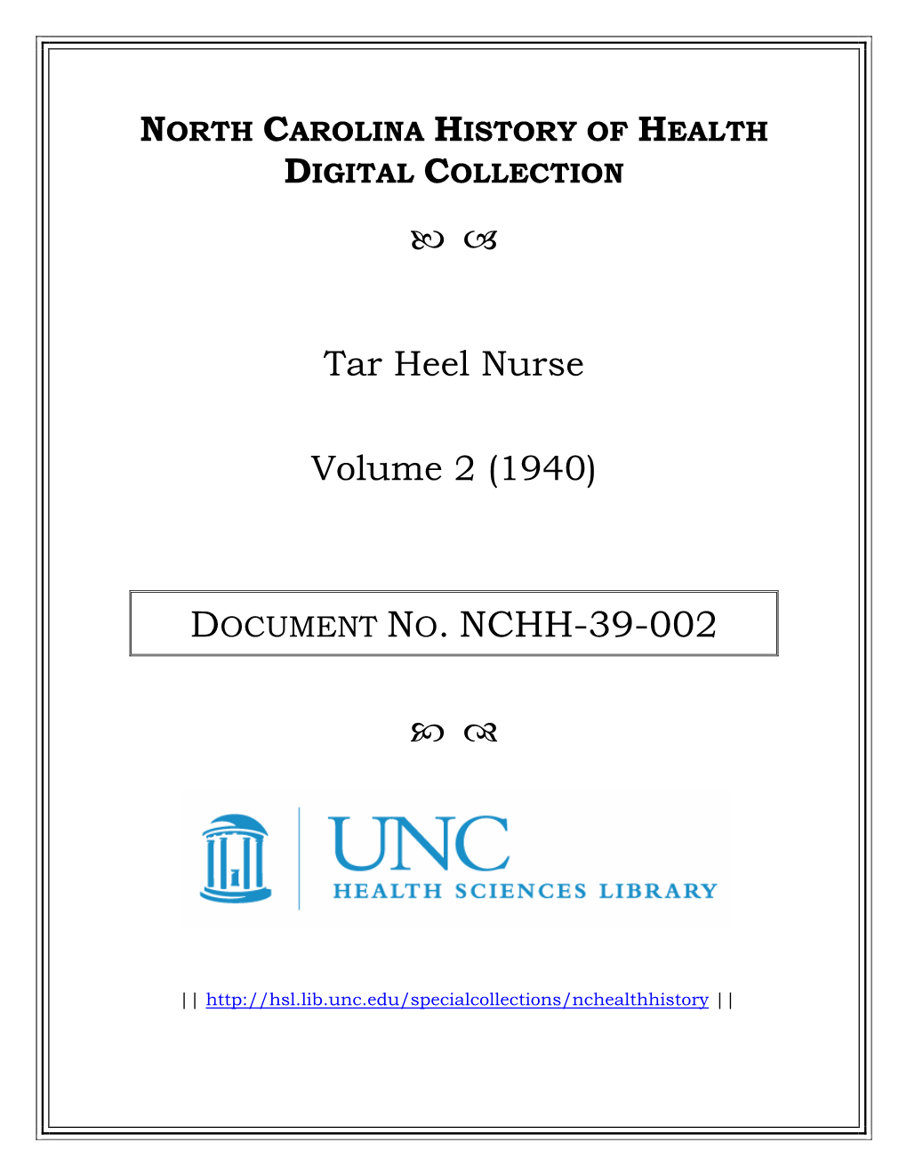 Document No. Nchh-39-002   