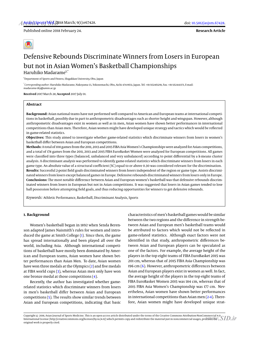 Defensive Rebounds Discriminate Winners from Losers in European