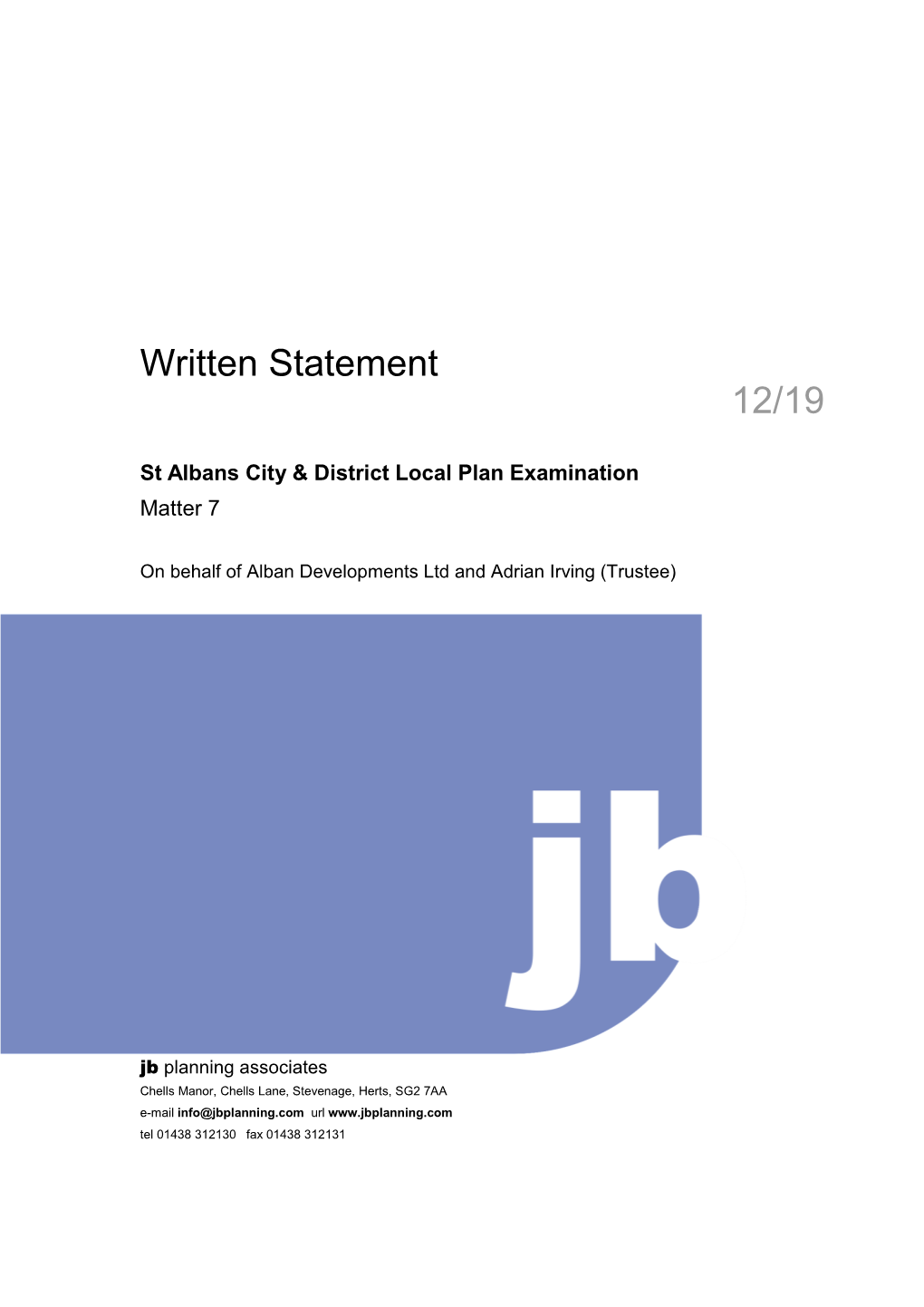 Written Statement 12/19