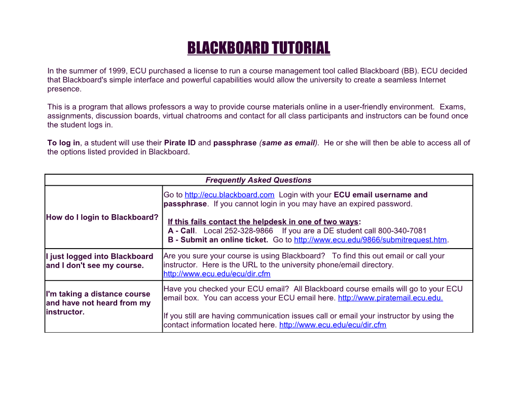 STEP 1 : Access Blackboard from the ECU Homepage ( Or