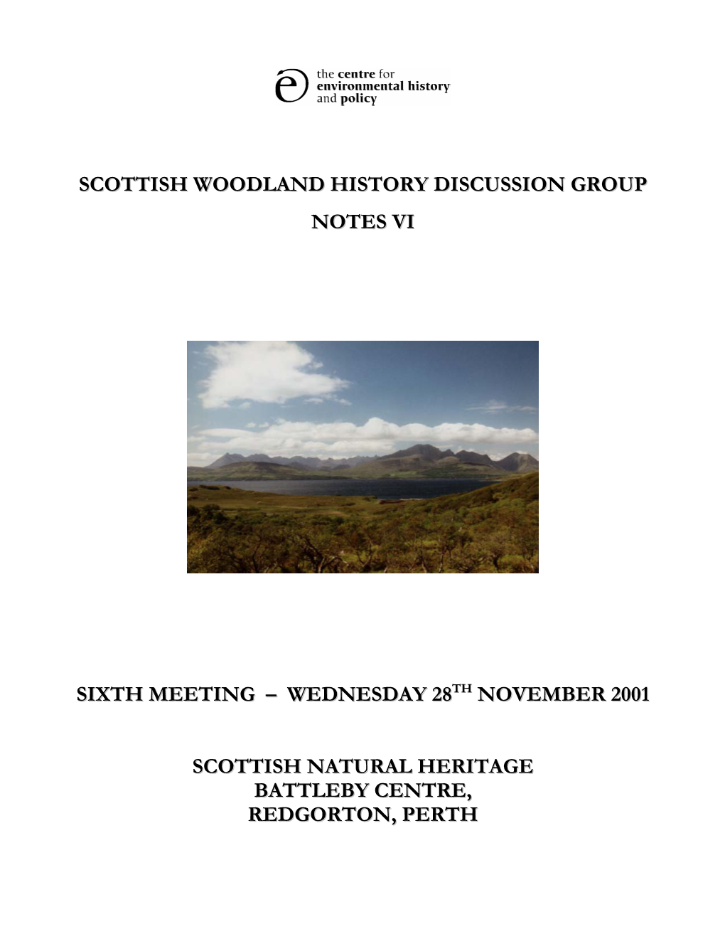 Scottish Woodland History Discussion Group