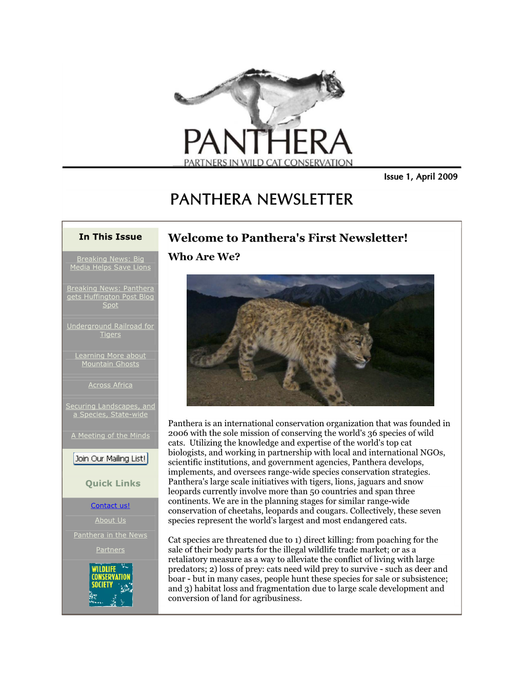 Panthera Newsletter