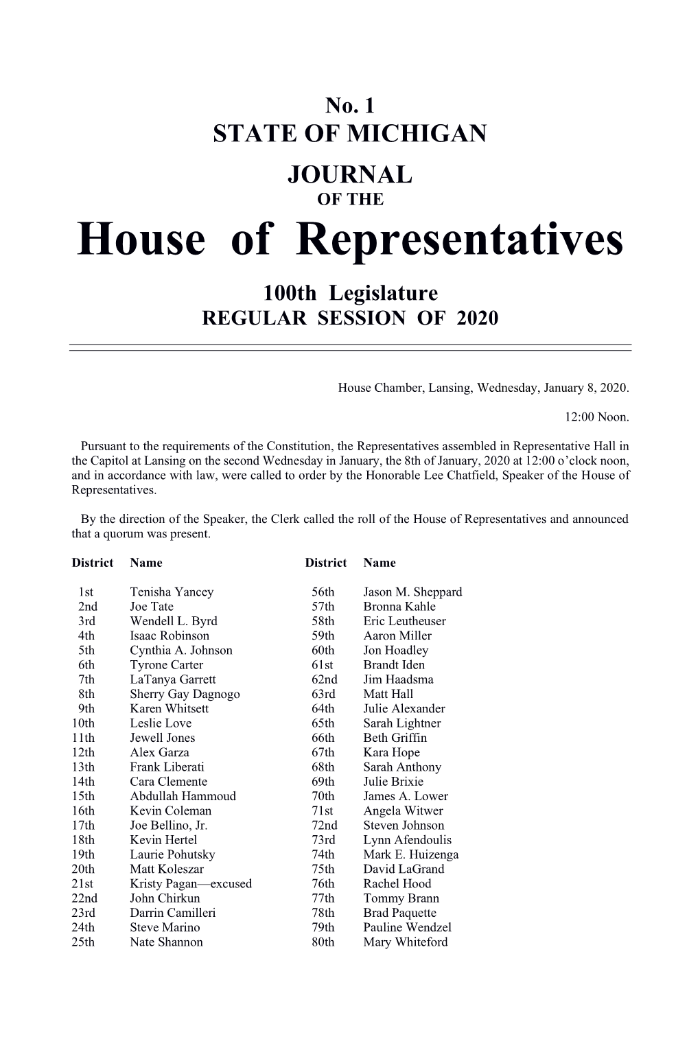 House of Representatives