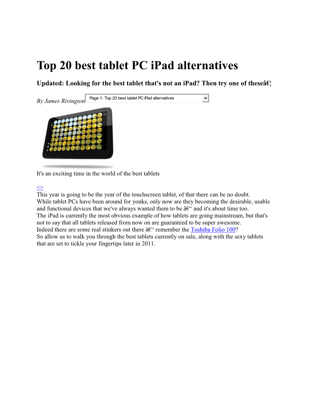 Top 20 Best Tablet PC Ipad Alternatives