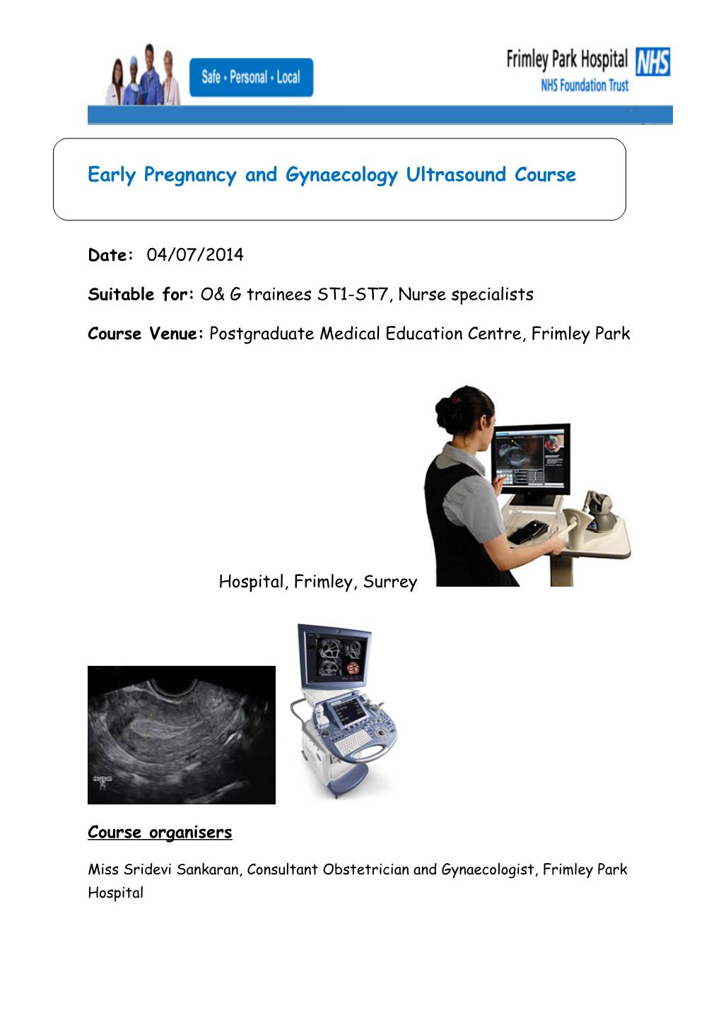 Early Pregnancy and Gynaecology Ultrasound Course