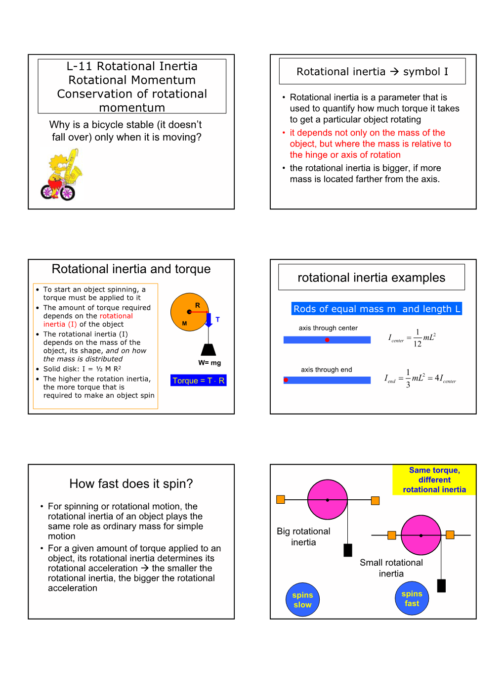 Rotational Inertia and Torque Rotational Inertia Examples How Fast Does It