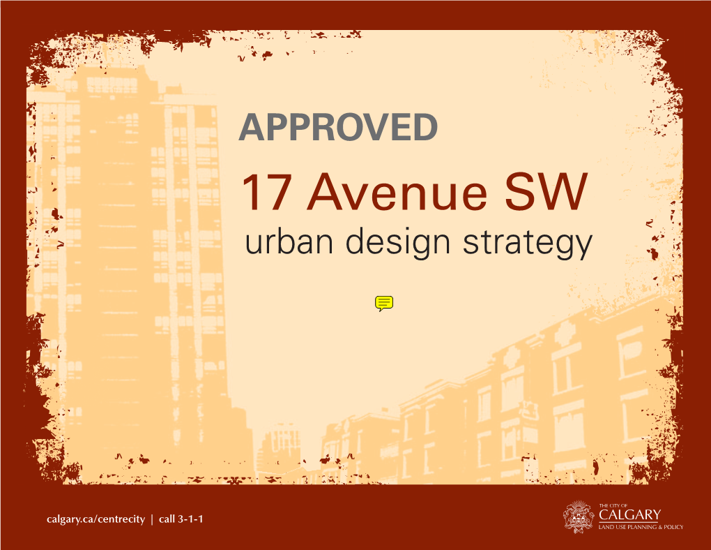 APPROVED 17 Avenue SW Urban Design Strategy