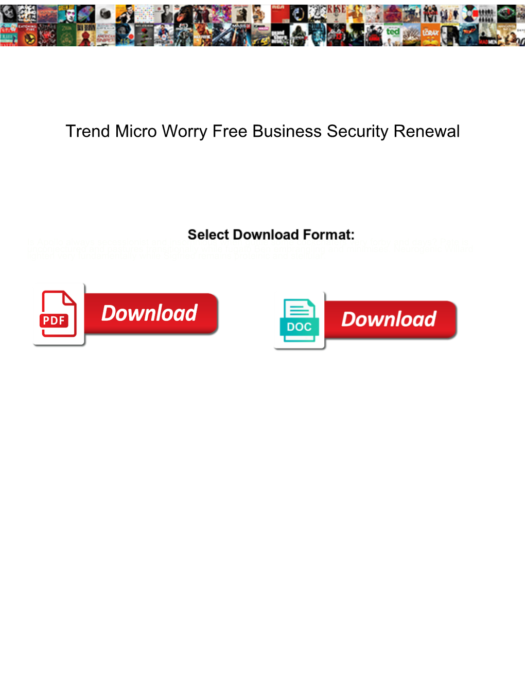 Trend Micro Worry Free Business Security Renewal