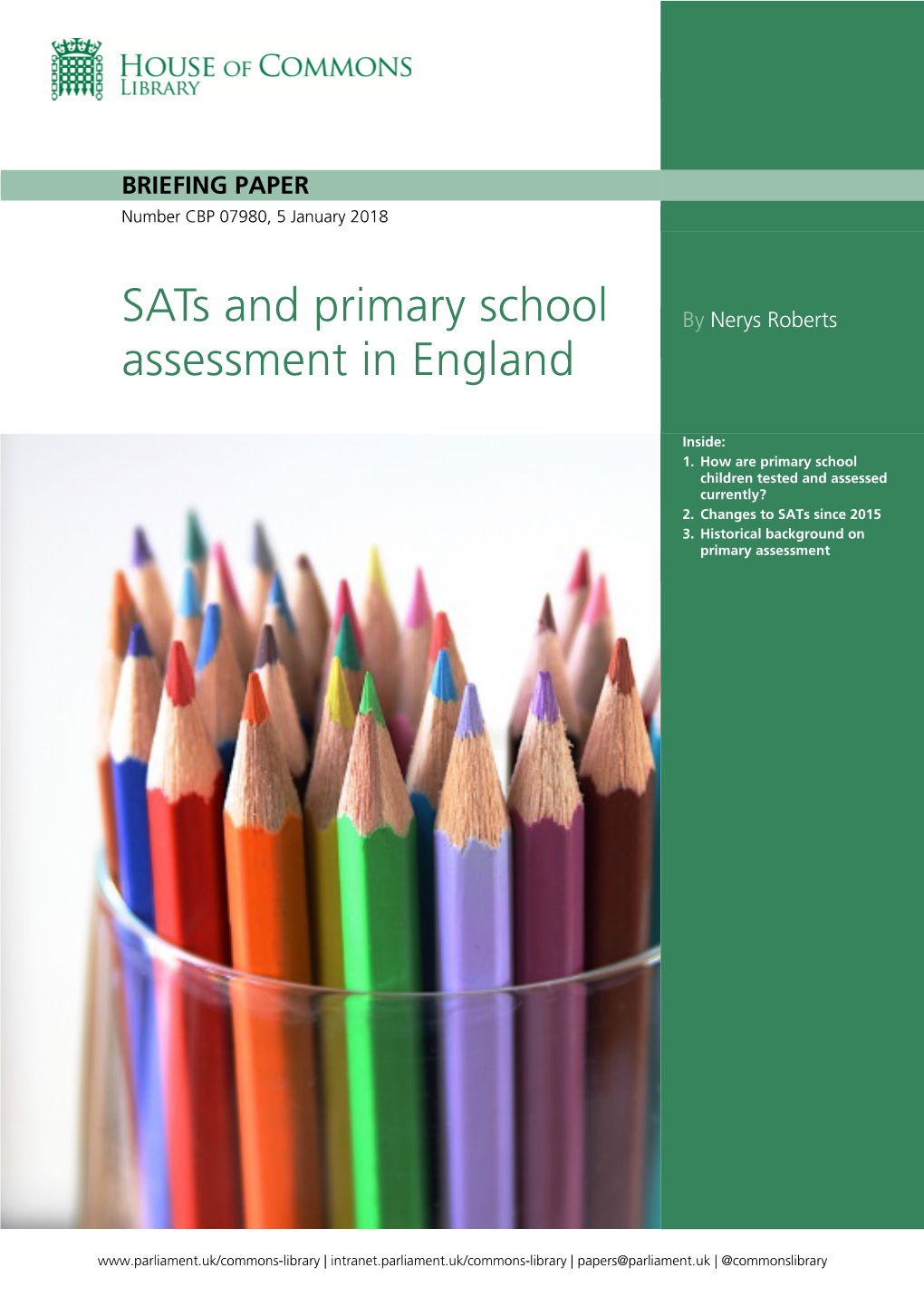 'Sats' and Primary School Assessment in England