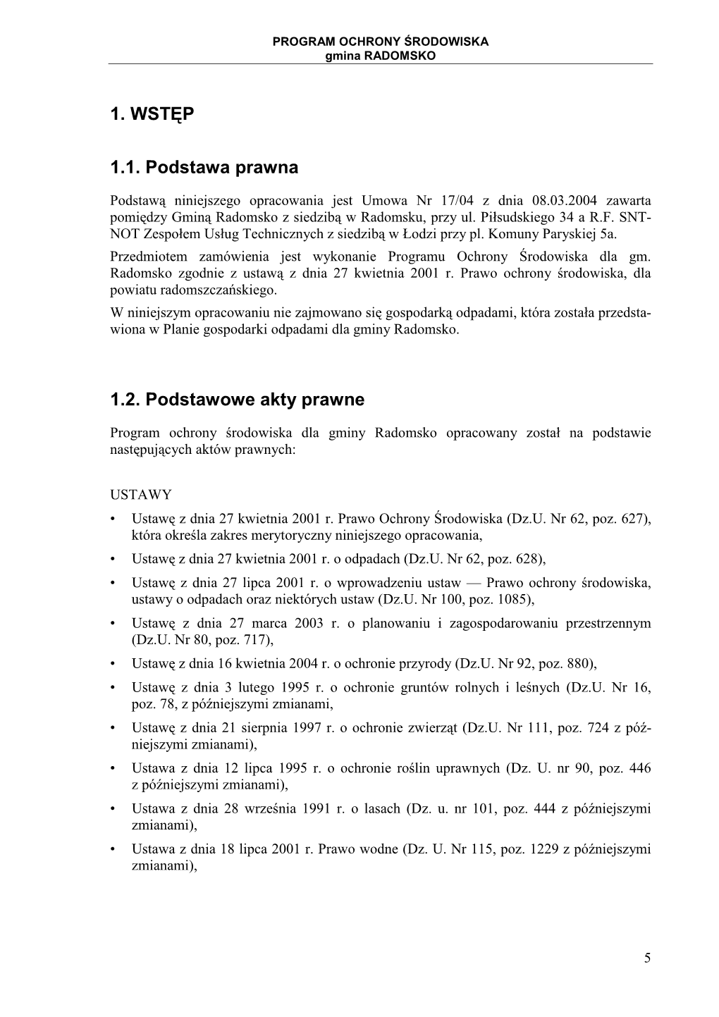 Program Ochrony ¶Rodowiska[1]