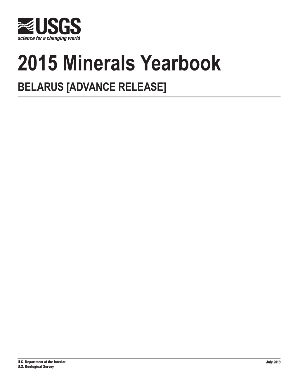 The Mineral Industry of Belarus in 2015