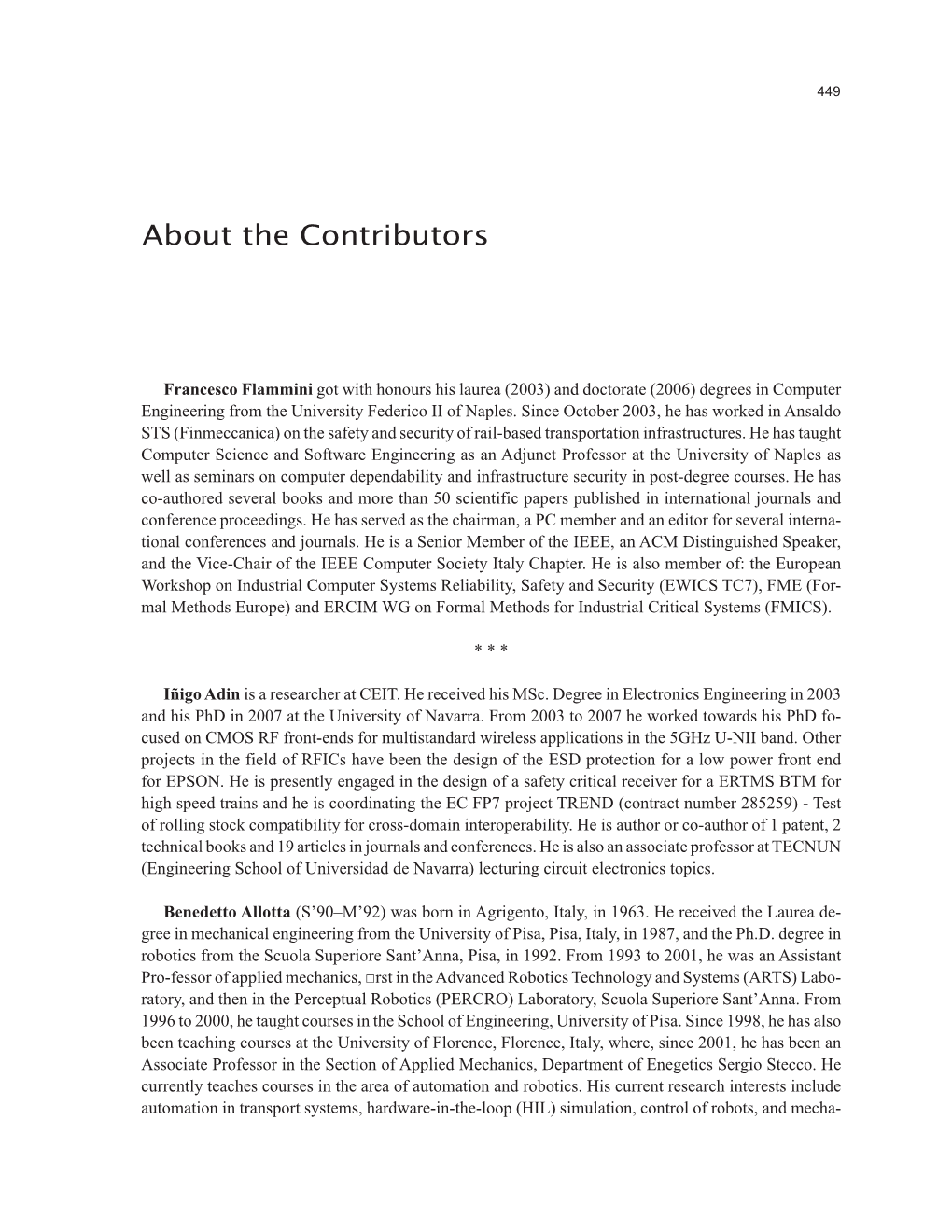 About the Contributors