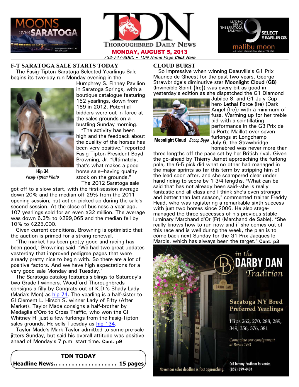 F-T Saratoga Sale Starts Today Cloud Burst Tdn Today