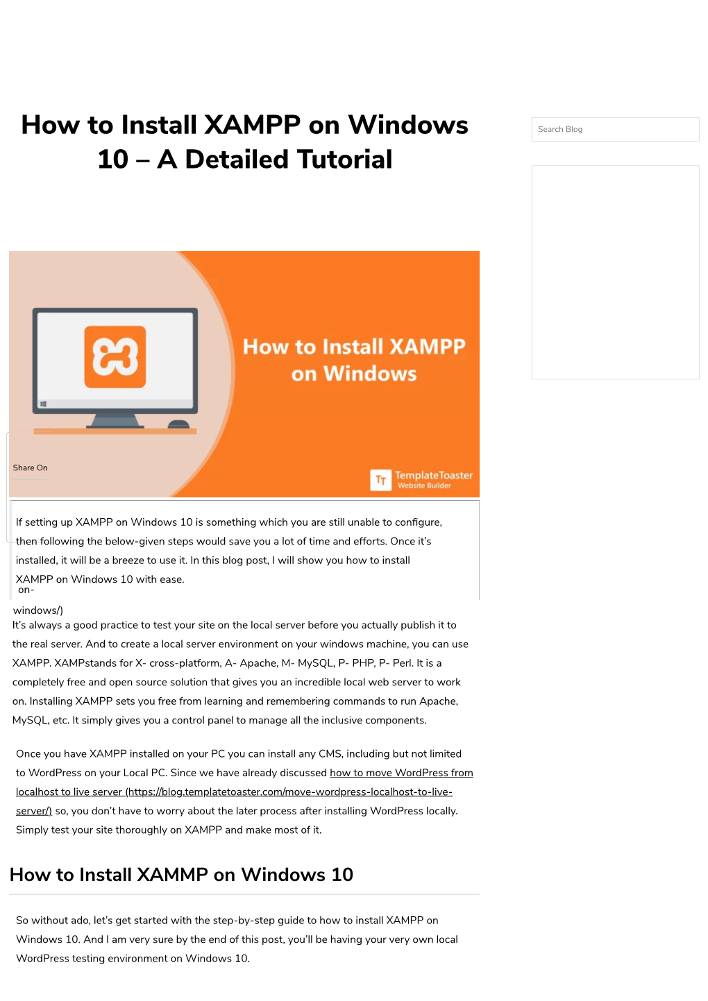 How to Install XAMPP on Windows 10 – a Detailed Tutorial