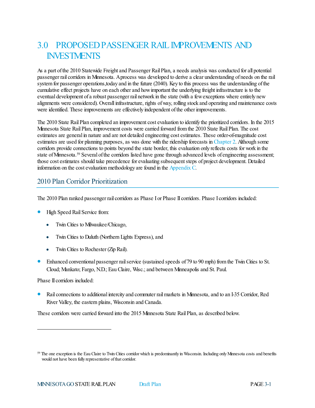 3.0 Proposed Passenger Rail Improvements and Investments (PDF)