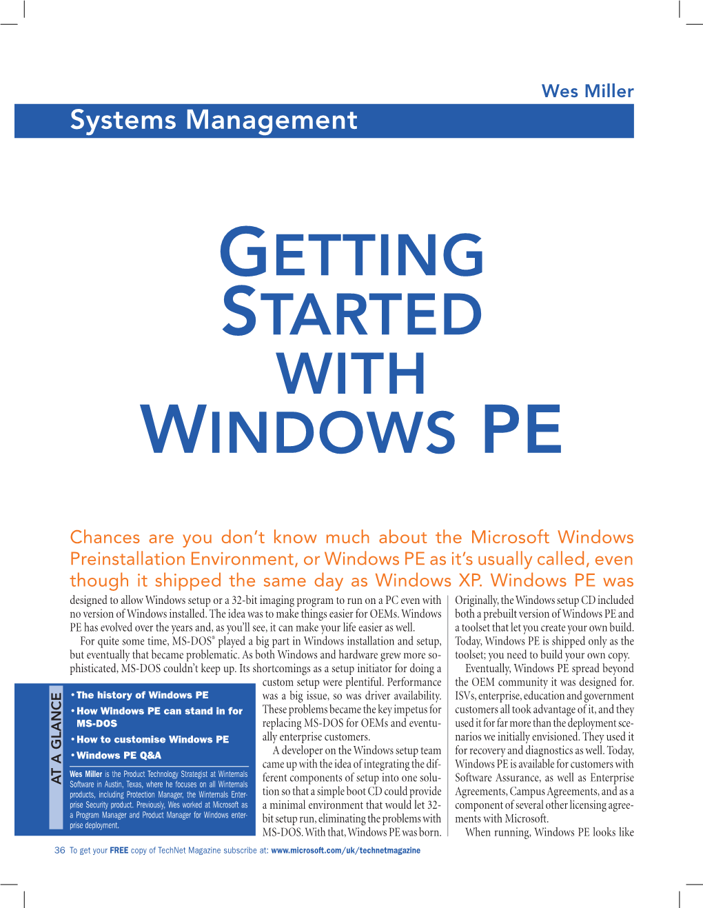 Getting Started with Windows PE