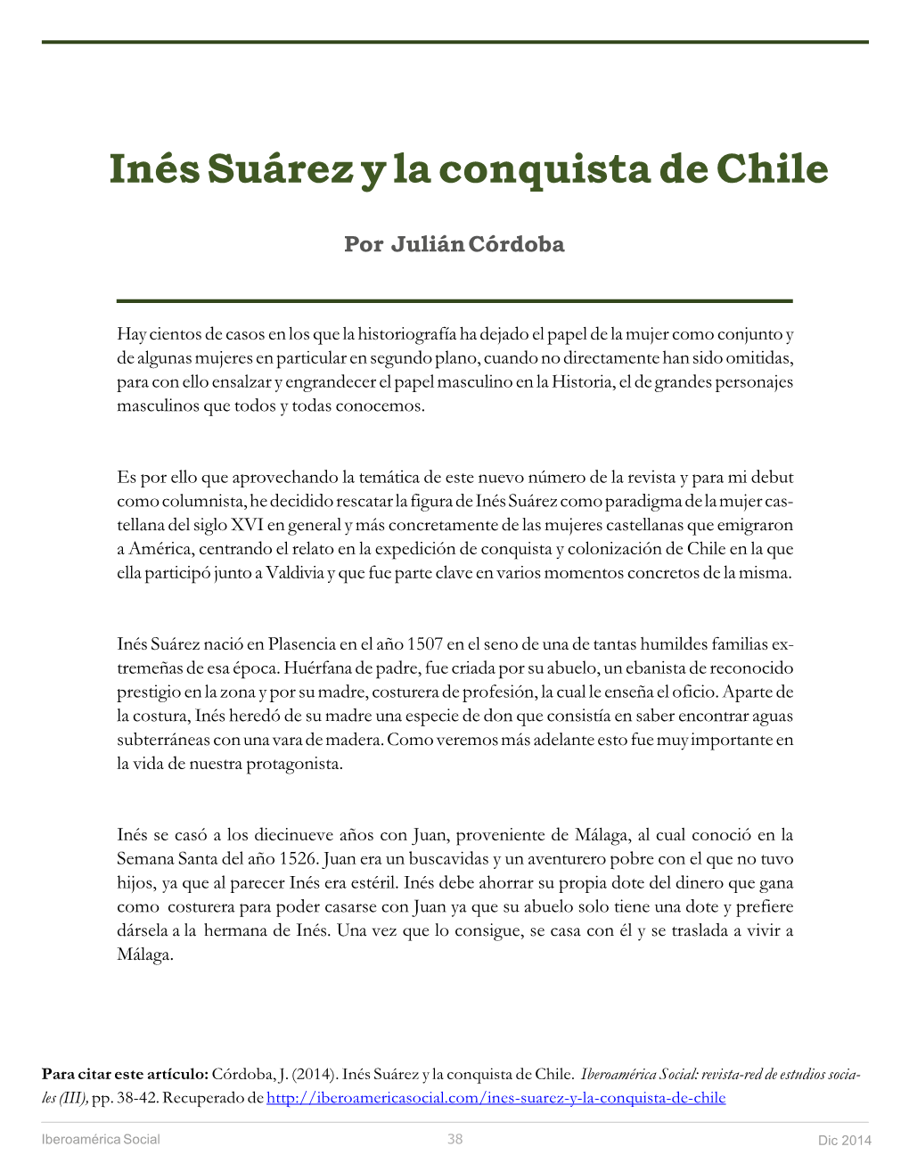 Inés Suárez Y La Conquista De Chile