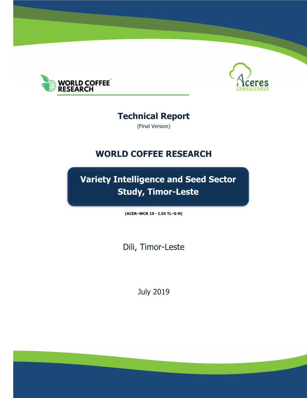 Variety Intelligence and Seed Sector Study, Timor-Leste-WCR