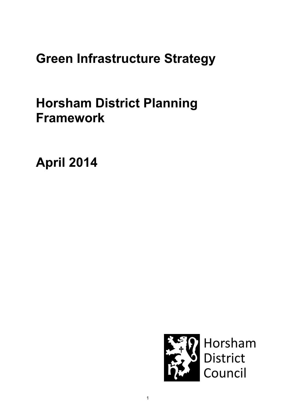 Horsham Green Infrastructure Strategy