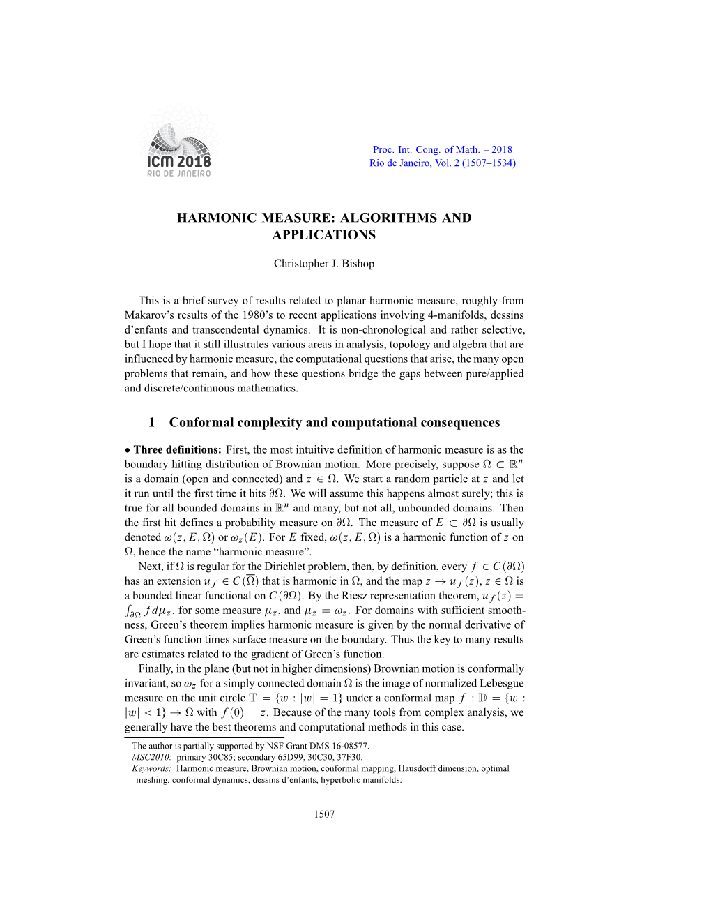 Harmonic Measure: Algorithms and Applications